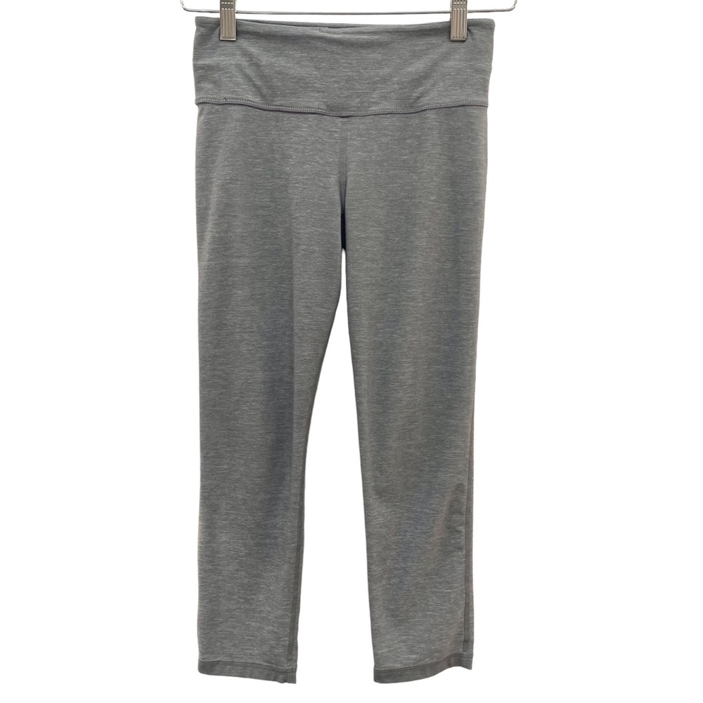 Heathered Gray Cropped Athletic Leggings
